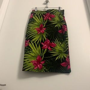 Floral pencil skirt